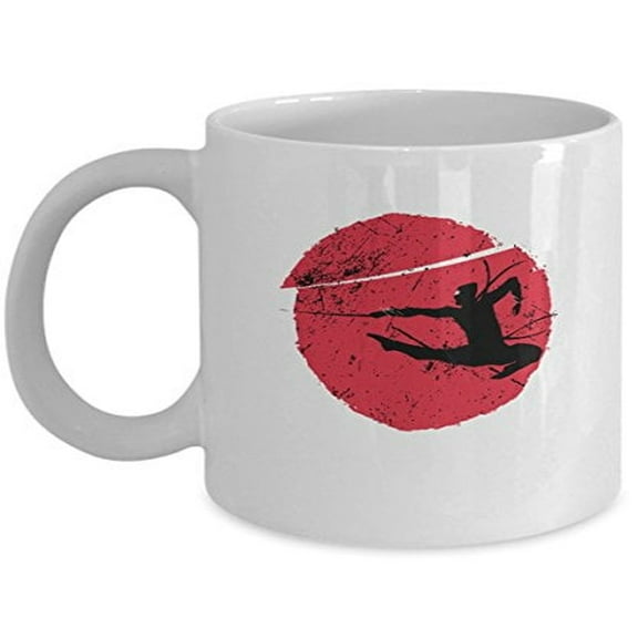 Warrior 11 oz Coffee Mug - Coffee Ninja White Ceramic Gift