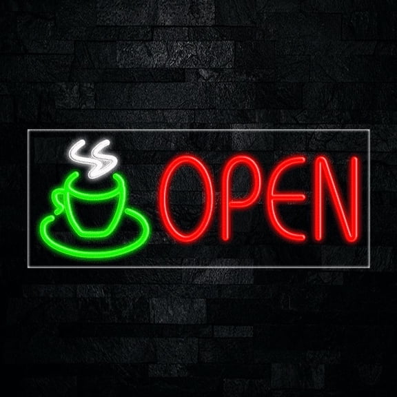 Coffee Open-LED Neon Sign 30"L x 12"H #30601