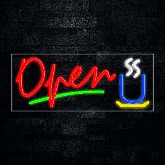 Coffee Open-LED Neon Sign 30"L x 12"H #30859