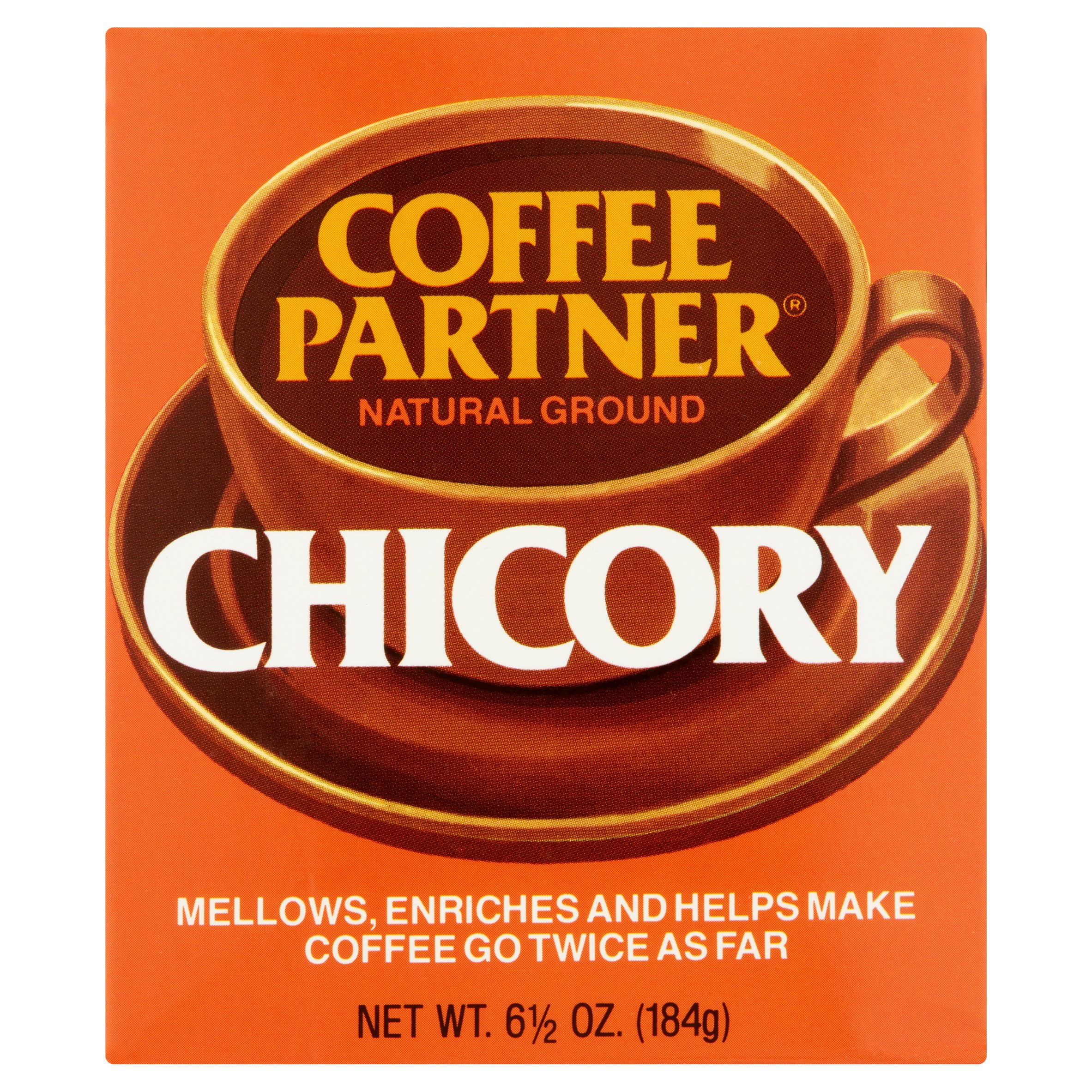 Coffee Partner Natural Ground Chicory Coffee, 6 1/2 oz, 12 pack