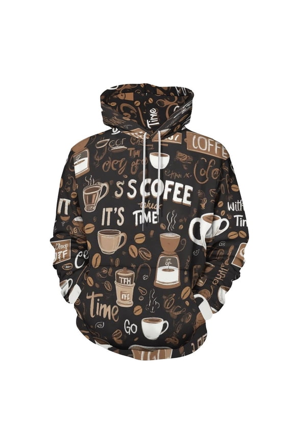 Coffee Pattern Men's Women New Sweatshirt Hoodie Men's Plus Size Sweatshirt Hooded Sweatshirt 3d Printed Street Men's Cloth