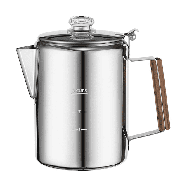 Coffee Percolators Stovetop for Camping, Percolator Pot Stainless Steel