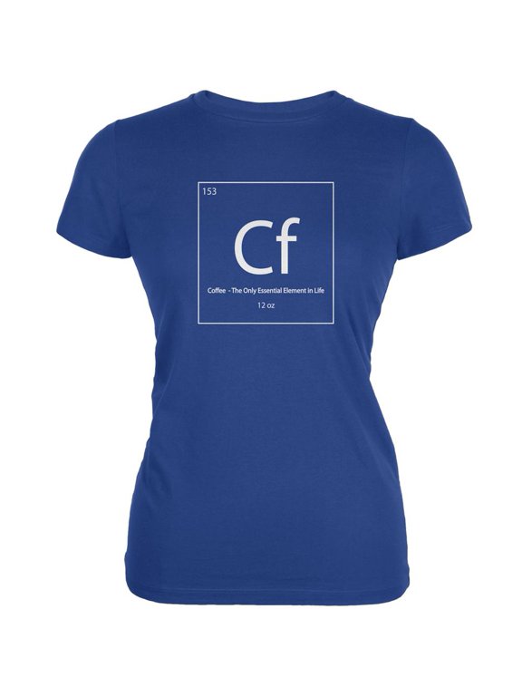 Coffee Periodic Table Royal Juniors Soft T-Shirt - Small