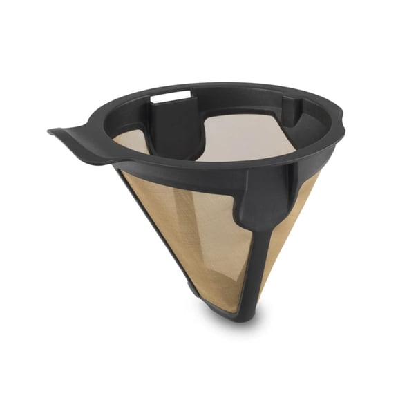 Coffee Permanent Filter for Hot and Cold Brewed System, for Coffee Grounds, Gold Tone Filter
