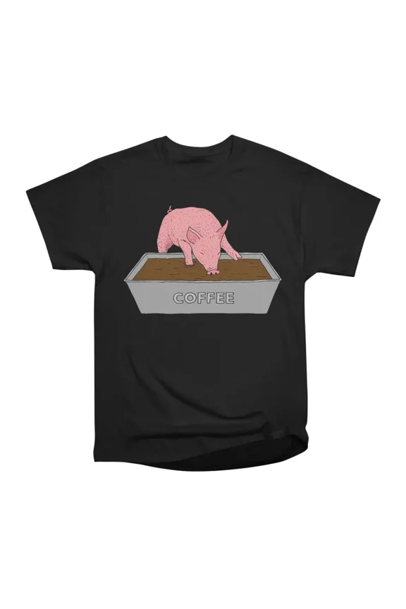 Coffee Pig T-Shirt Tee Gift For Him Merch For Her Apparel For Friend