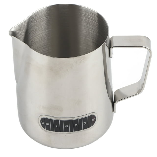 Coffee Pitcher Stainless Steel Latte Art Frothing Cup with Temperature