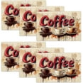 thumbnail image 1 of Coffee Placemats Set of 6 Cafe Table Mats Washable Place Mats for Home Party Indoor Kitchen Dining Table Decoration 12x18 Inch, 1 of 6