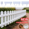 thumbnail image 1 of Coffee Plastic Garden Fence Panels - Mini Landscape Edging with Ground Stakes for Flower Beds, Lawn Borders & Yard Decor, Easy Assembly Small Fence (6"H) by PALIFEUR, 1 of 10