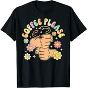 Coffee Please American Sign Language ASL Teacher Groovy T-Shirt