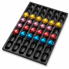 Coffee Pod Drawer Insert Compatible with Nespresso Vertuo, 40 Capsules Storage Holder Tray for Counter Drawer in Home Kitchen Office