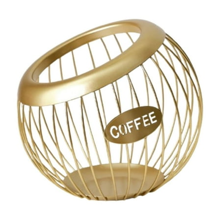 Coffee Pod Holder under $5! CQCYD Metal Coffee Pod Holder, Large Capacity Countertop Organizer for Nespresso Capsules, Rustic Coffee Station Storage Rack, Kitchen Counter Display Stand