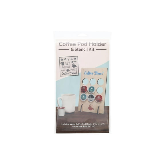 Coffee Pod Holder 6.625"X11.25", Coffee Stencil, 6"X6", Stencils, Small K Cup Holder, K Cup Holder Small, Holder, Tree, Wood Pod Holders, Wood