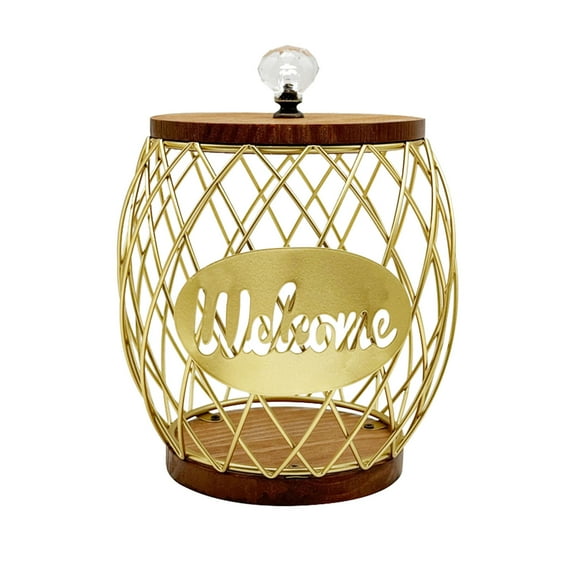 Coffee Pod Holder Coffee Container Organizer With Wooden Lid For Home Hotel