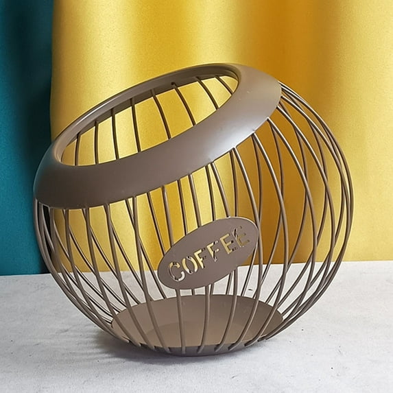 Coffee Pod Holder Large Capacity Metal Storage Organizer for Pods Coffee Bar Accessory Countertop Station