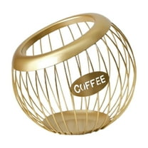 Coffee Pod Holder Organizer | Large Capacity Metal Coffee Capsule Storage Basket | Countertop Coffee Station Organizer | Versatile Tea Bag Fruit Storage | Durable Sturdy Construction | Includes 1