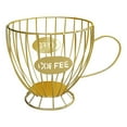 thumbnail image 1 of Coffee Pod Storage Basket (K-Cup Organizer, Capsule Holder), Gold Coffee Capsule Storage Basket, Decorative Wire Basket for Pods, K Cup Holder, Counter Organizer, Pod Dispenser, by Kingtowag, 1 of 5