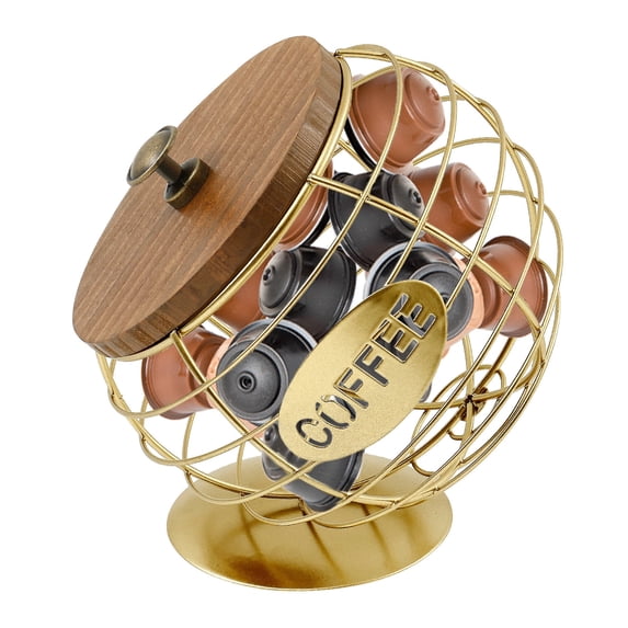 Coffee Pods Holder, Large Capacity Metal K Cups Holder Organizer, Coffee Capsule Container Basket, Espresso Pods Storage for Counter, Bar Station Accessories