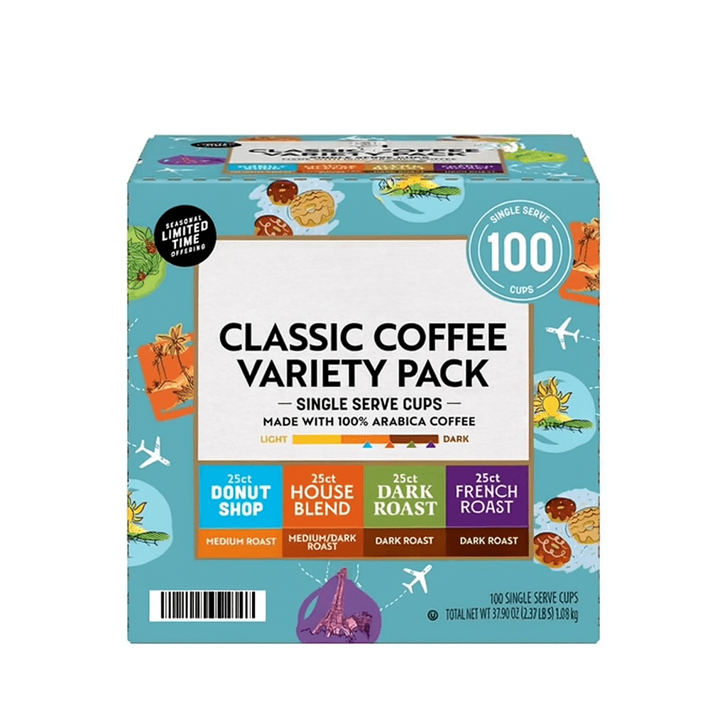 Coffee Pods Variety Pack, Classic Blend, 100 Count