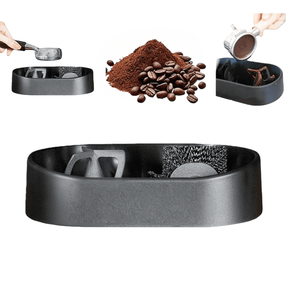 Coffee Portafilter Cleaning Kit, Automatic Portafilter Cleaner for 51/53/58mm Portafilters, Easy to Use, with Brush ＆ Holder, Small Coffee Cleaner Tool, Suitable for Baristas and Cafes(1PCS)