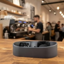 Coffee Portafilter Cleaning Kit, Complete Coffee Portafilter Stiff Cleaning Accessories Kit Tools with Grounds Catcher & Cleaning Brush for 51/53/58Mm, Suitable for Baristas and Cafes (2Pc)