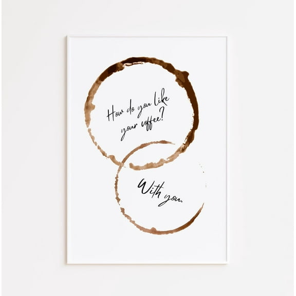 Coffee Poster: 'How Do You Like Your Coffee?', Cafe Poster Wall Art, Size 12x18 UNFFRAMED F03.1.7l1741