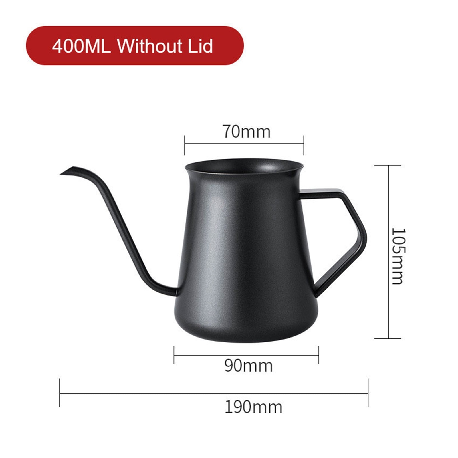 Coffee Pot 400ml Drip Kettle Tea Pot NonStick Food Grade Stainless