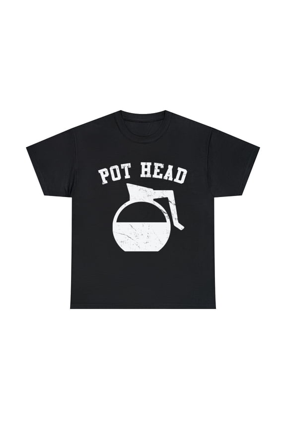 Coffee Pot Head Graphic Tee Shirt, S-5XL