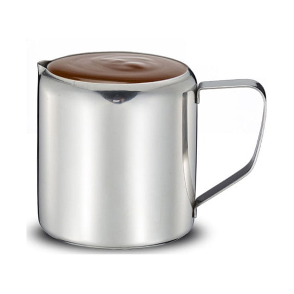 Mini Coffee Pot with Stainless Steel Pitcher and Heater - for Pouring and Frothing