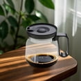 thumbnail image 1 of Coffee Pot Mug, 16 Oz Glass Coffee Mug – Coffee Pot Style, Mini Heatproof Clear Cup With Travel Lid & Straw for Hot Teas, Hot Chocolate, 1 of 8