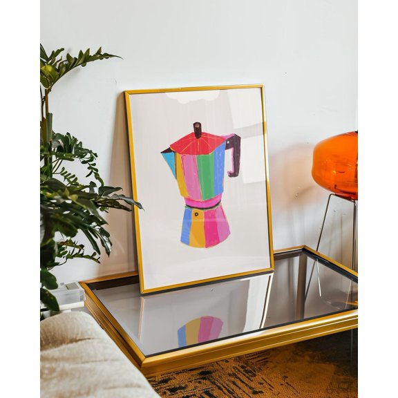 Coffee Pot Rainbow Kitchen Coffee Bar Gallery Home Wall Decor