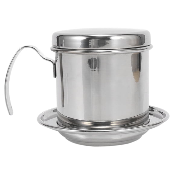 Coffee Pot Stainless Steel Drip Filter Machine Single Cup Blender Portable Suitable for Home Kitchen Office Outdoor Use