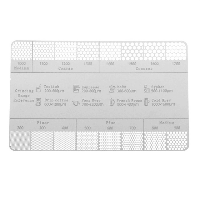 Coffee Powder Grinding Thickness Reference Comparison Card Grinder