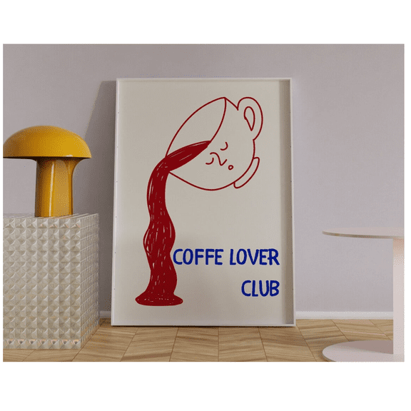Coffee Print ~ Coffee Sketch Art ~S ~ Coffee Art Print ~ Coffee Doodle Print ~ Retro Wall Art ~ Gift Coffee Lover Wall Art
