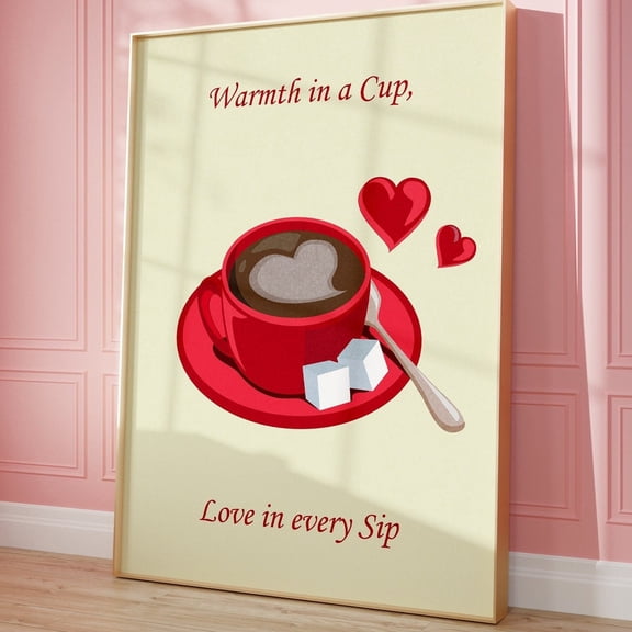 Coffee Print, Italian Espresso Poster, Coffee Wall Art, Trendy Wall Art, Coffee Poster, Coffee Lover, Love UNFRAMED PAPER POSTER, Home Decor, Vintage Gift, Living Room Dercor