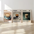 thumbnail image 1 of Coffee Print Italian Espresso Print Coffee Wall Art Preppy Wall Art Coffee Lover Set 3 Stretched Canvas 12x18, 1 of 3