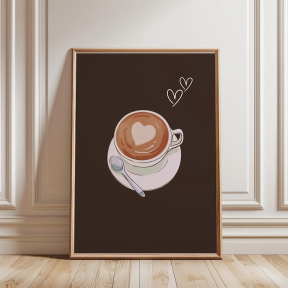 Coffee Print, Unframed Paper Poster 8x10in