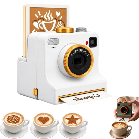 Coffee Printer, 3D Latte Art Coffee Printer Machine, Manual Coffee Stencil Printer with Latte Art Stencils for Cocoa and Hot Chocolate