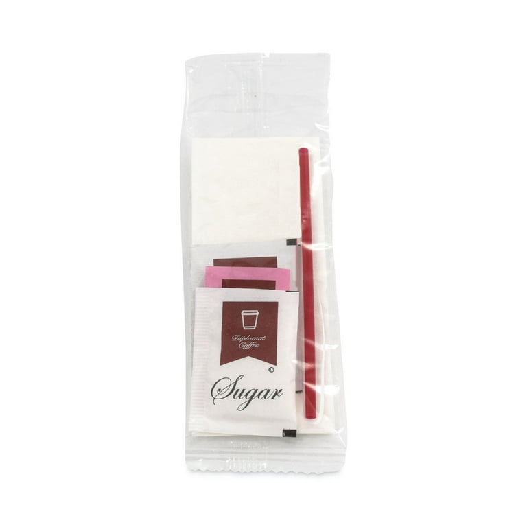 Economy Coffee Condiment Kit, 0.34 oz, 500/Carton Economy Coffee Condiment Kit, 0.34 oz, 500/Carton