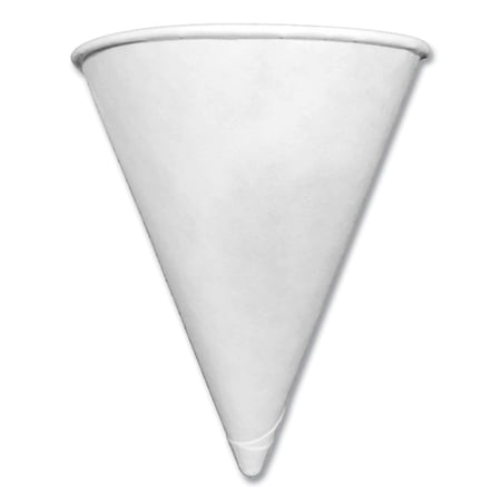 Coffee Pro Paper Cone Cups, 4 oz, White, 5,000/Carton