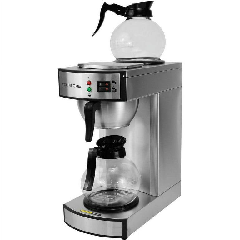 Coffee Pro Twin Warmer Institutional Coffee Maker - 2.32 quart - 12 Cup(s) - Multi-serve - Stainless Steel - Stainless Steel Body Coffee Pro Twin Warmer Institutional Coffee Maker - 2.32 quart - 12 Cup(s) - Multi-serve - Stainless Steel - Stainless Steel Body