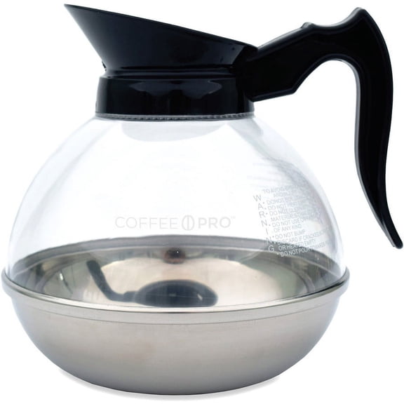 Coffee Pro Unbreakable 12-cup Decanter - Polycarbonate, Stainless Steel, Phenolic Plastic Body - 1 Each | Bundle of 2 Each