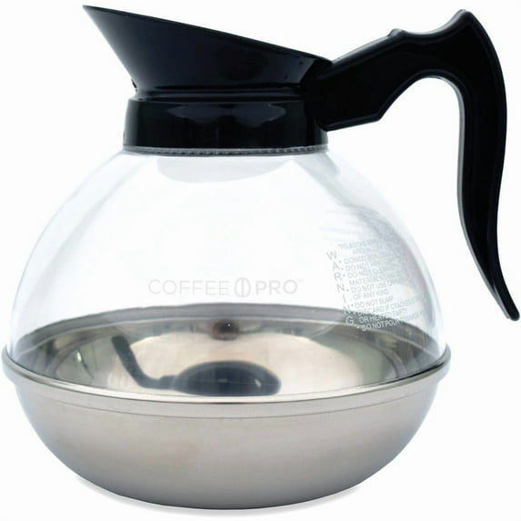 Coffee Pro Unbreakable 12-cup Decanter - Polycarbonate, Stainless Steel, Phenolic Plastic Body - 1 Each | Bundle of 5 Each