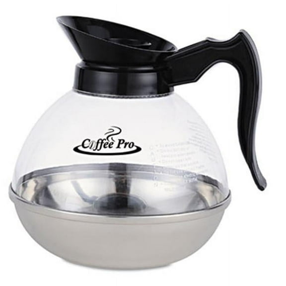 Coffee Pro Unbreakable Regular Coffee Decanter 12-Cup Stainless Steel-Polycarbonate