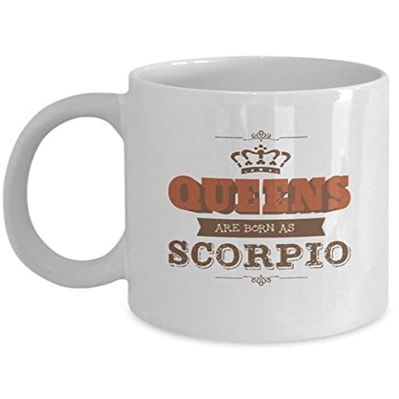 Scorpio 11 oz Coffee Mug - Coffee Queen White Ceramic Gift