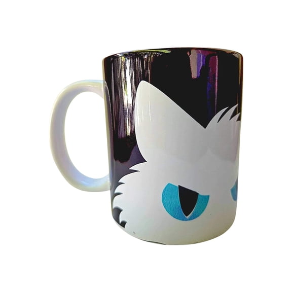 Coffee Quips 12 oz Cats sneaking and peaking. Perfect coffee tea mug for that cat animal lover we all know. - Dishwasher Safe - 12 oz White