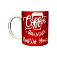 thumbnail image 1 of Coffee Quips 12 oz Red Coffee Saves Lives Ceramic Mugs, 1 of 8