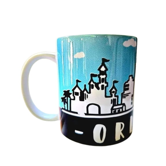 Coffee Quips Crafted Orlando Skyline Souvenir Ceramic Coffee Mug