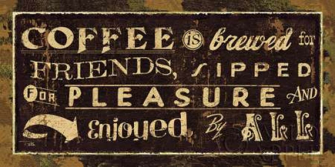 Coffee Quotes IV Canvas Art - Pela Studio (24 x 48)