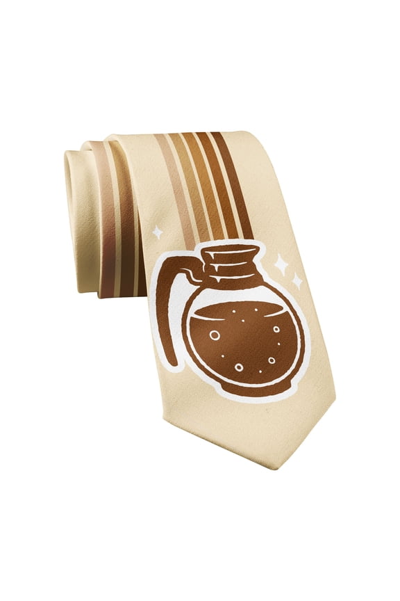 Coffee Rainbow Tie Funny Caffeine Lovers Novelty Necktie