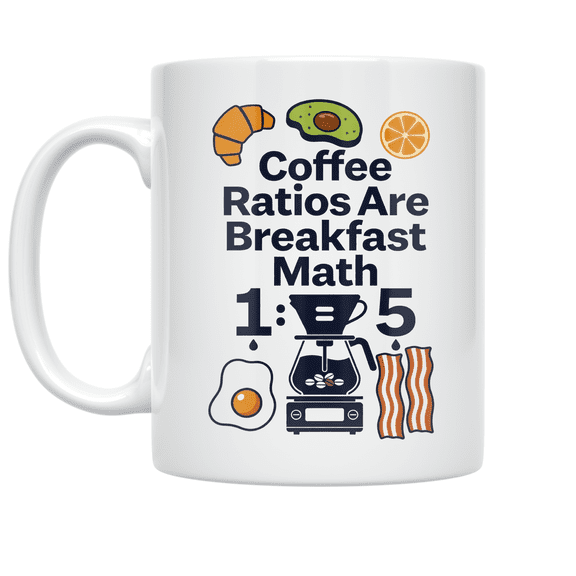Coffee Ratios Are Breakfast Math - Coffee Brewing Enthusiast - 11 oz Ceramic Coffee Mug